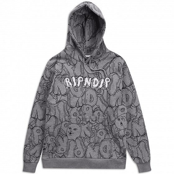 Толстовка RIPNDIP Bubble Booble Hoodie Charcoal Heather