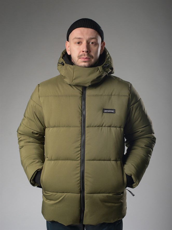 Куртка Anti Social хаки Down Jacket