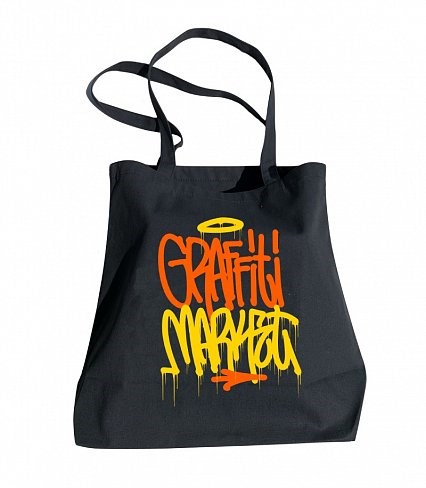 Сумка Graffitimarket x Wekman черная 38x38x16см.