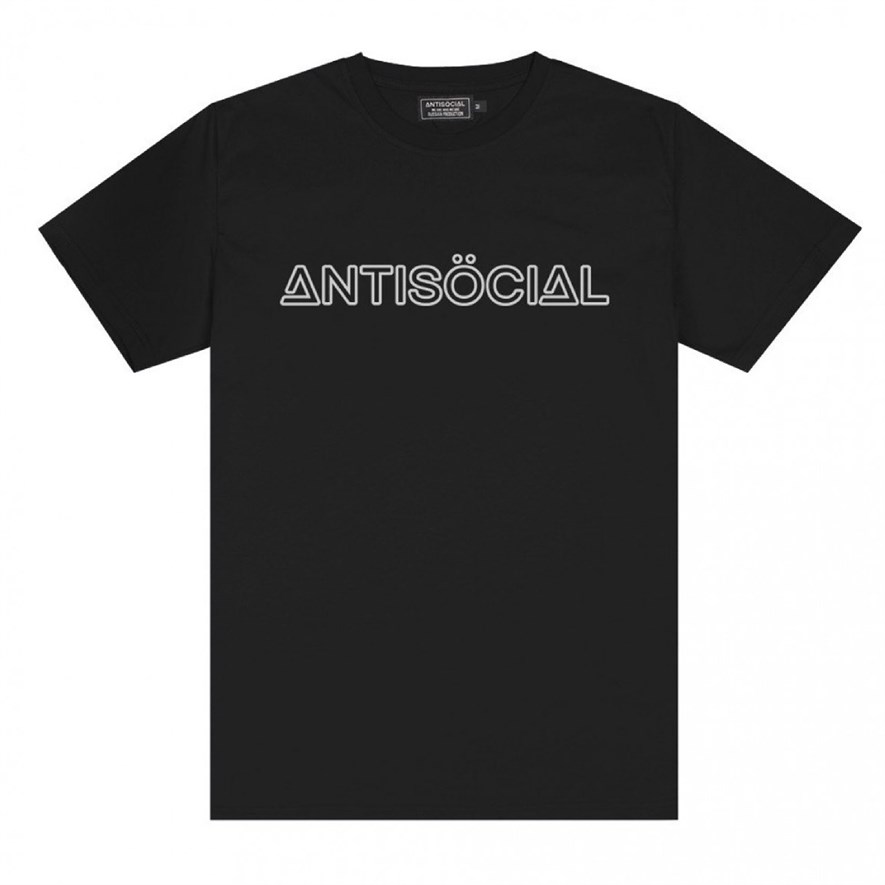 Футболка Anti Social черная Logo 2.0