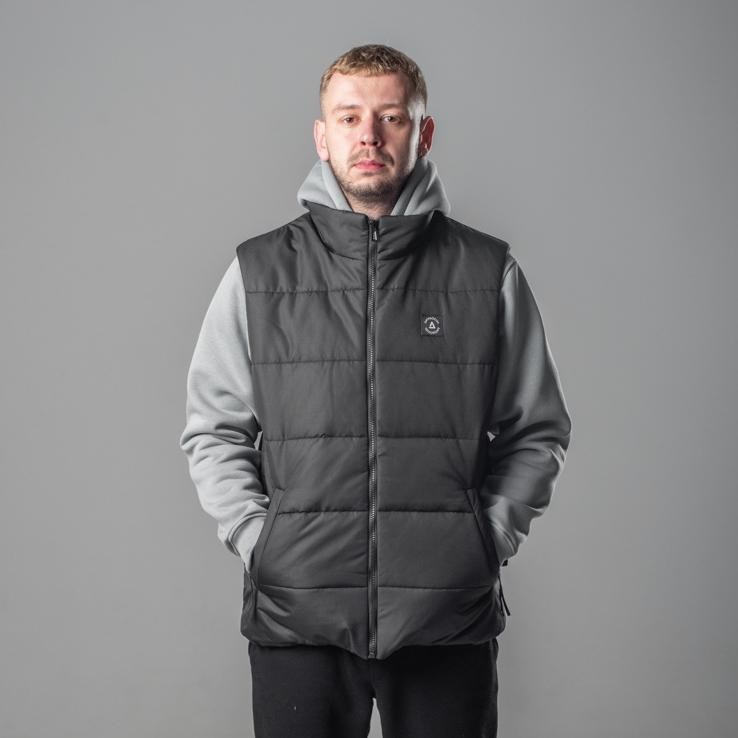 Жилетка Anti Social серая Zip Down