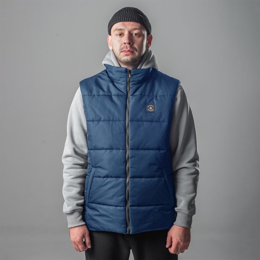 Жилетка Anti Social cиняя Zip Down
