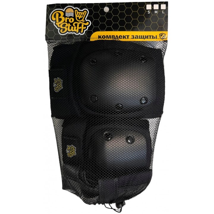 Комплект защиты BROSTUFF black L