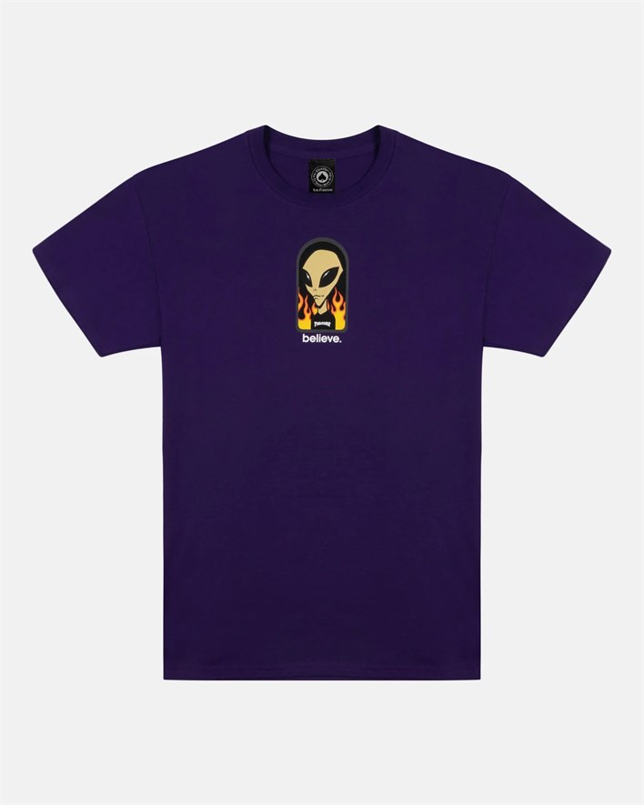 Футболка Thrasher THRASHER X AWS - BELIEVE Purple