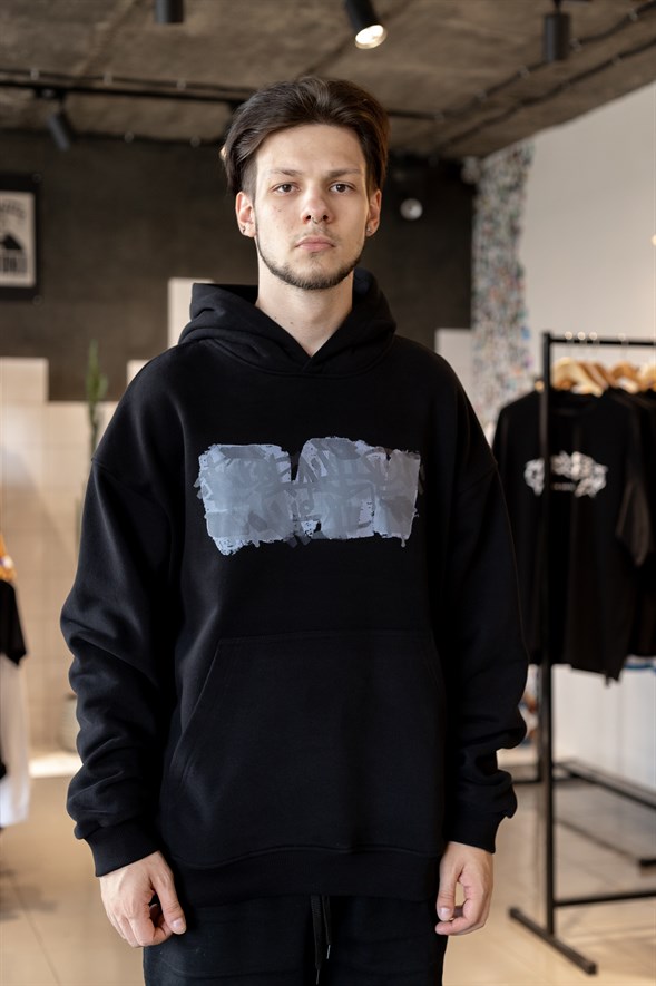 Худи Бордшоп#1 oversize Please no tag черный
