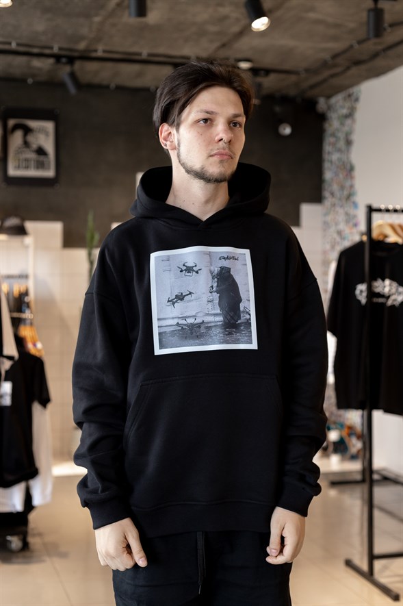 Худи Бордшоп#1 oversize ОМА черный