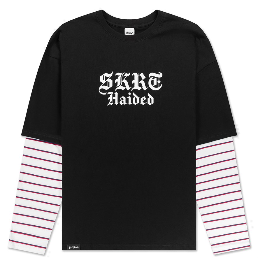 Лонгслив Haided SKRT RLXD DBL SLV CL LS TEE black/wht.red.nav.strp