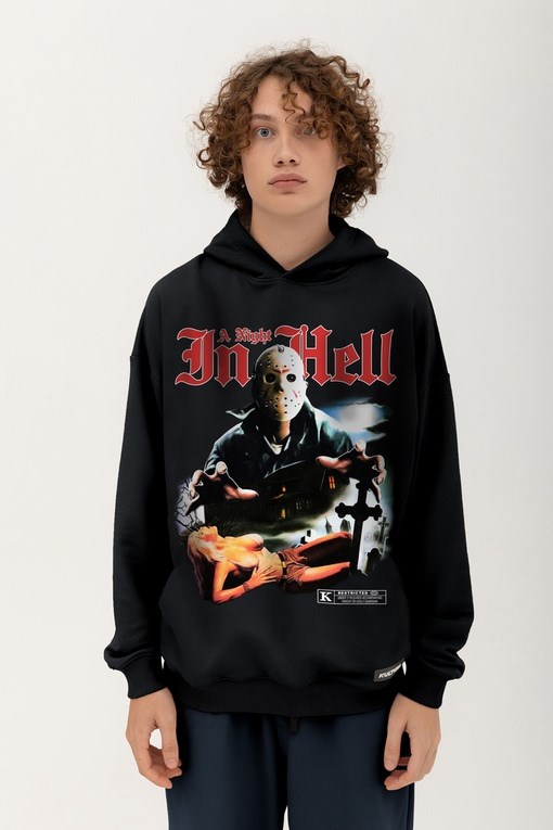 Худи КУЛЬТУРА oversize "In hell", черный