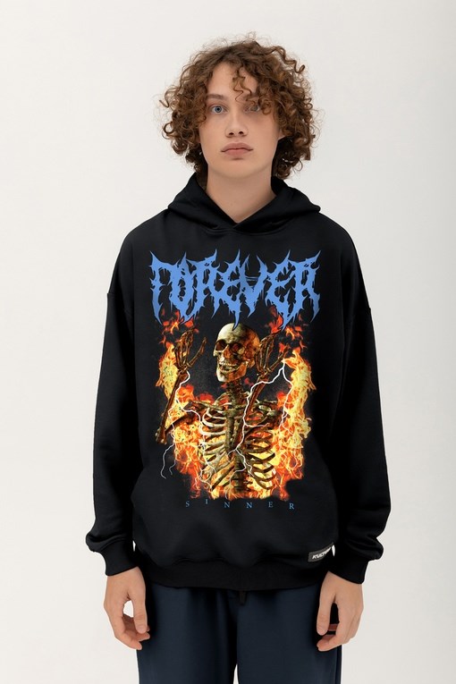 Худи КУЛЬТУРА oversize "Forever", черный