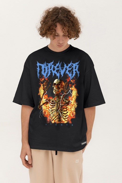 Футболка КУЛЬТУРА oversize "Forever", черный