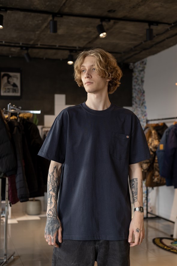 Футболка Dickies Short Sleeve Heavyweight T-Shirt Dark Navy