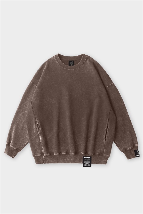 Толстовка SHMOT "BLANK", GARMENT DYE бежевый