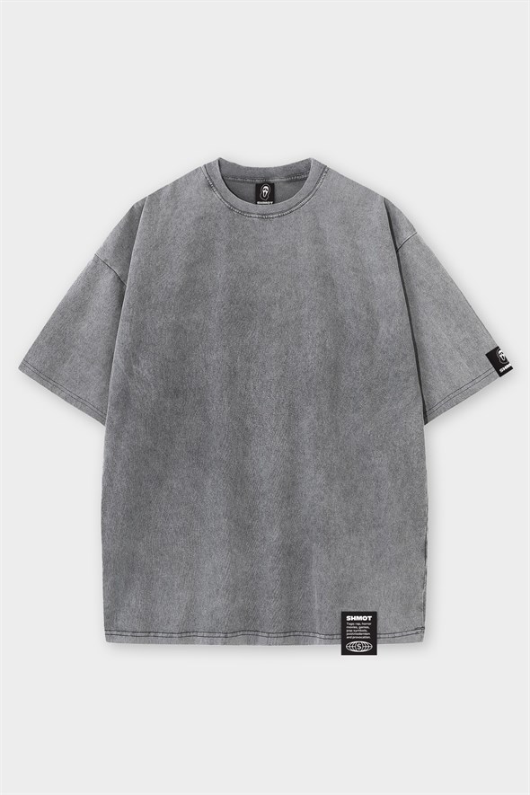 Футболка SHMOT "BLANK", GARMENT DYE серый