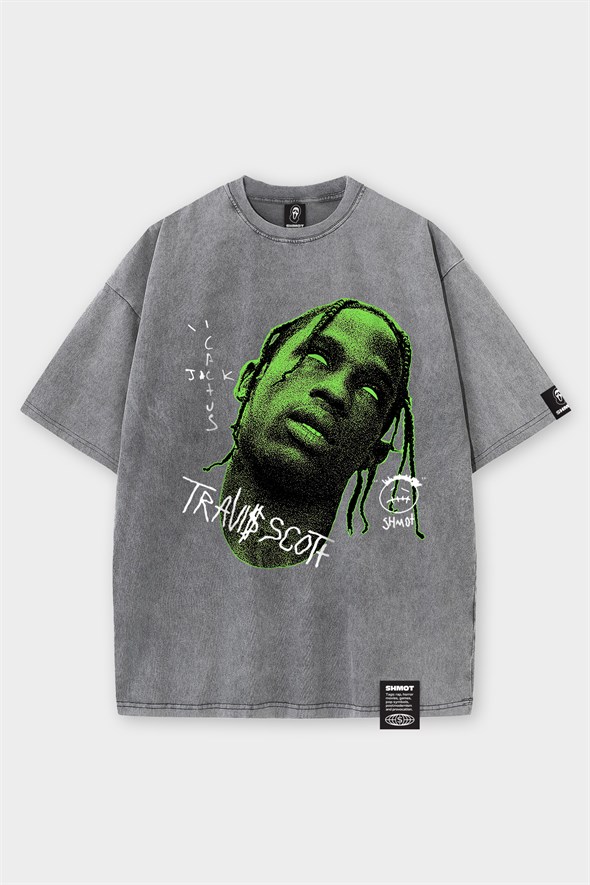 Футболка SHMOT "TRAVIS", GARMENT DYE серый