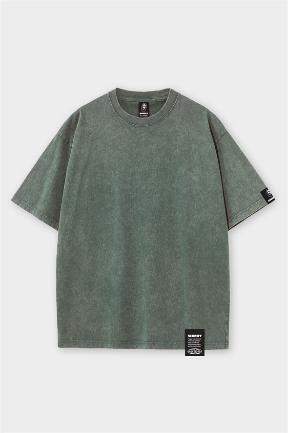 Футболка SHMOT "BLANK", GARMENT DYE зеленый