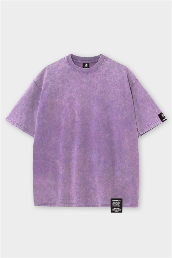 Футболка SHMOT "BLANK", GARMENT DYE фиолетовый