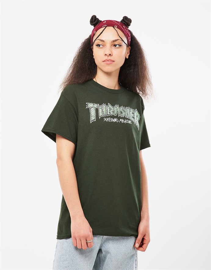 Футболка Thrasher BRICK forest green