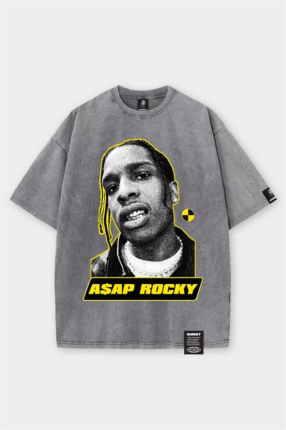 Футболка SHMOT " ASAP", GARMENT DYE серый