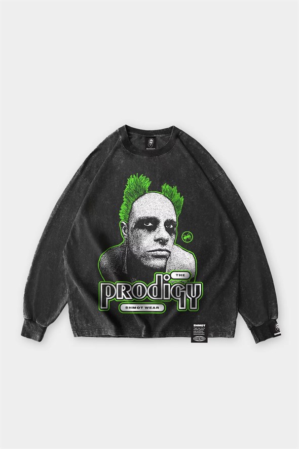 Лонгслив SHMOT "PRODIGY", GARMENT DYE черный