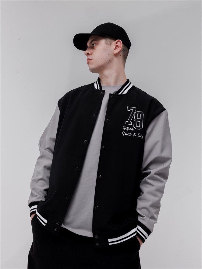 Куртка GIFTED78 24/636 VARSITY черно-серый