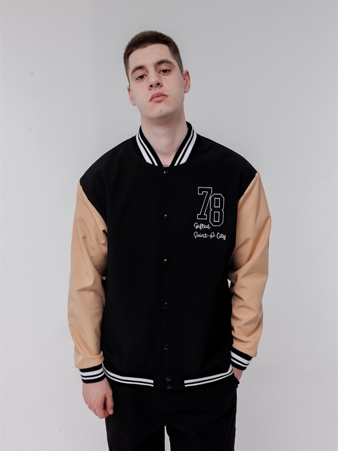 Куртка GIFTED78 24/638 VARSITY черно-бежевый