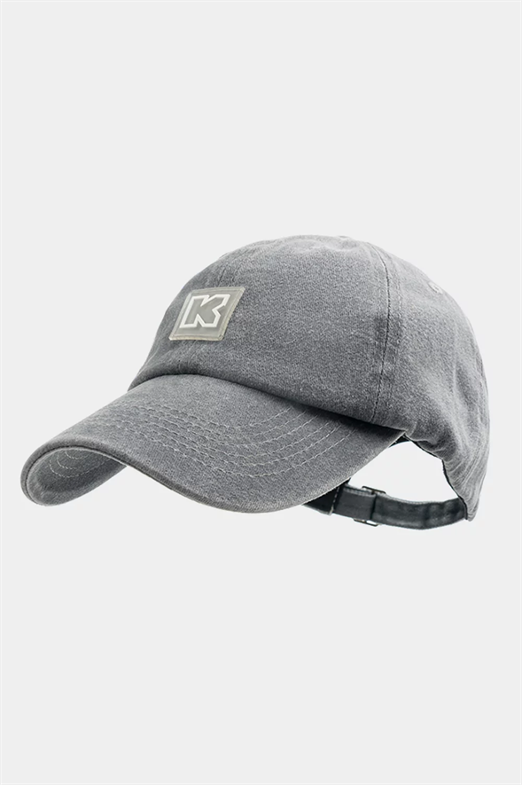 Кепка КУЛЬТУРА "Logo K", garment - dyed, светло - серый