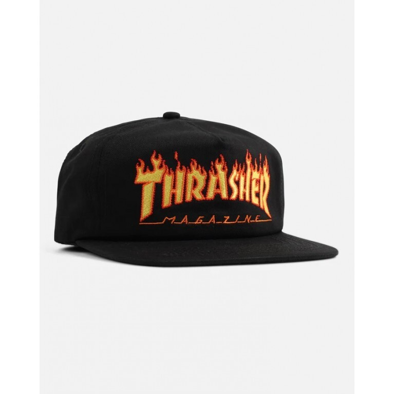 Кепка Thrasher FLAME EMBROIDERED black