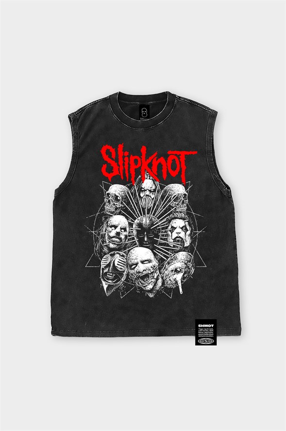 Майка  SHMOT "SLIPKNOT 2", GARMENT DYE черный