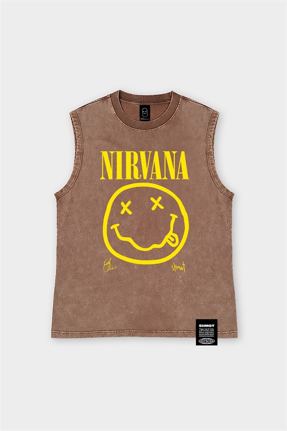 Майка SHMOT "NIRVANA 3, GARMENT DYE бежевый