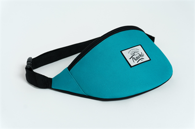 Travel поясная сумка logo cream dk blue