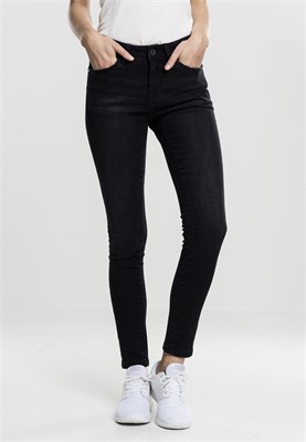 Джинсы URBAN CLASSICS Ladies Skinny Denim Pants Black Washed