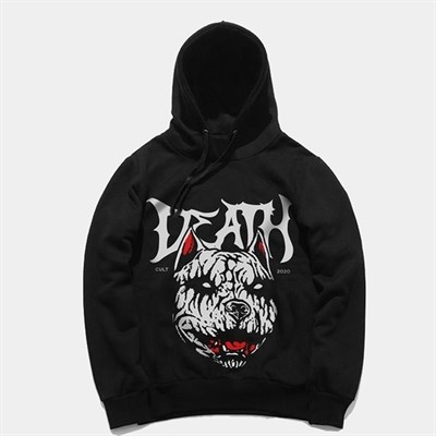 Худи КУЛЬТУРА oversize "Death", с начесом, черный