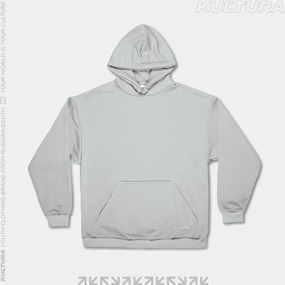 Худи КУЛЬТУРА oversize  "basic", светло - серый