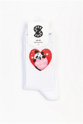 Носки SUPER SOCKS Люблю тебя, белый
