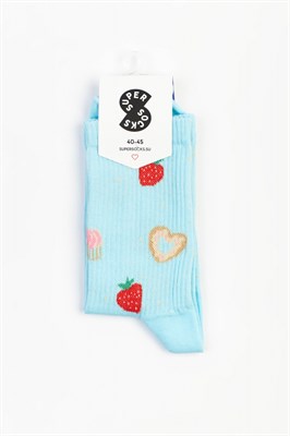 Носки SUPER SOCKS Пироженка, бирюзовый