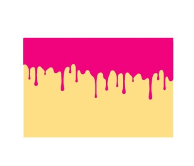 Стикер Sweet Drips / желтый розовый 8x12 см.