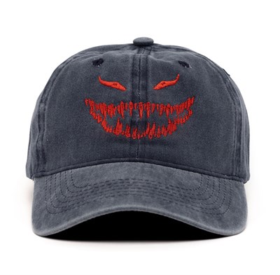 Кепка Бордшоп#1 v1 smile синий (красный принт)