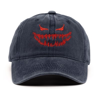 Кепка Бордшоп#1 v2 smile синий (красный принт)