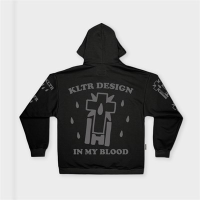 Худи КУЛЬТУРА oversize "In my blood",  черный