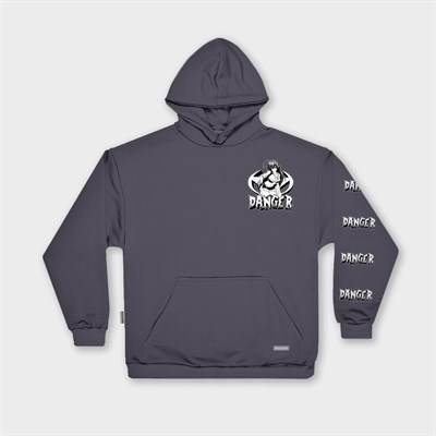 Худи КУЛЬТУРА oversize "Danger",  фиолетовый