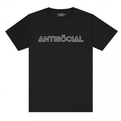 Футболка Anti Social черная Logo 2.0