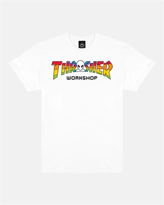 Футболка THRASHER X AWS - SPECTRUM White