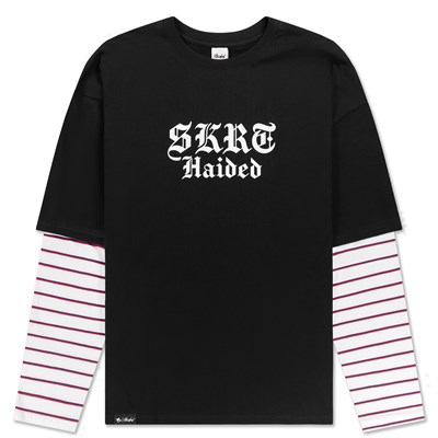 Лонгслив Haided SKRT RLXD DBL SLV CL LS TEE black/wht.red.nav.strp