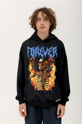 Худи КУЛЬТУРА oversize "Forever", черный