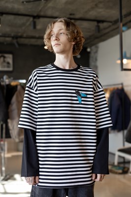 Лонгслив с двойными рукавами Бордшоп#1 Fly полоса