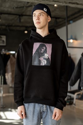 Худи Бордшоп#1 oversize Смерть черный