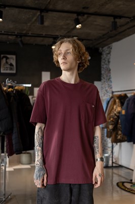 Футболка Dickies Short Sleeve Heavyweight T-Shirt Burgundy