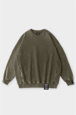 Толстовка SHMOT "BLANK", GARMENT DYE хаки
