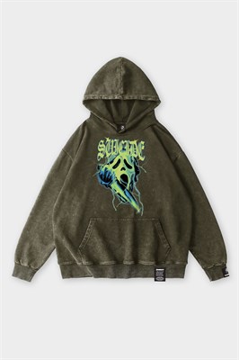 Худи SHMOT "SCREAM", GARMENT DYE хаки