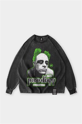 Лонгслив SHMOT "PRODIGY", GARMENT DYE черный